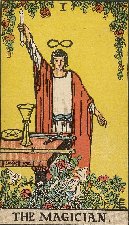 Lá The Magician (Nhà Ảo Thuật) trong bộ Rider–Waite–Smith 1909