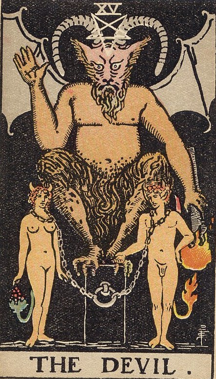 Lá The Devil (Ác Quỷ) trong bộ Rider–Waite–Smith 1909