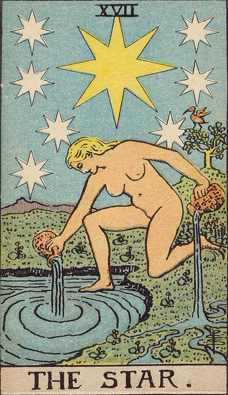 Lá The Star (Ngôi Sao) trong bộ Rider–Waite–Smith 1909