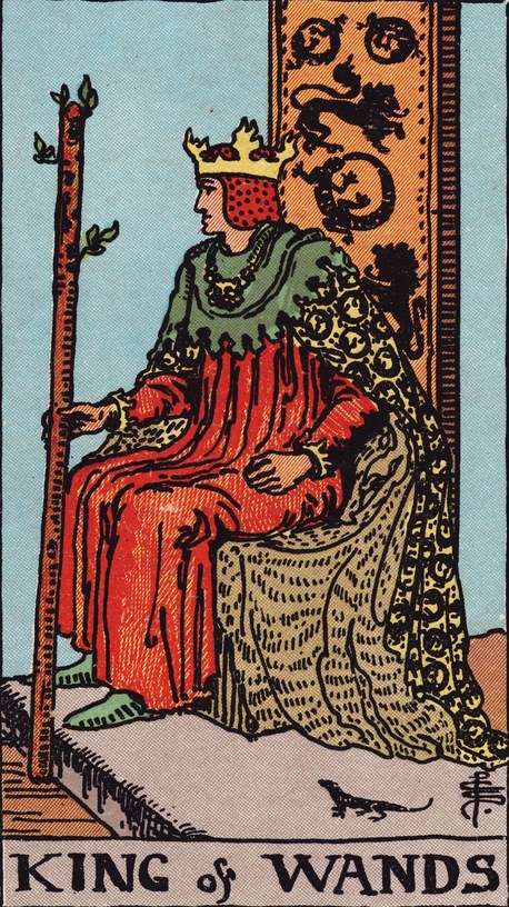 Lá King of Wands (Quân Vương Gậy) xuôi