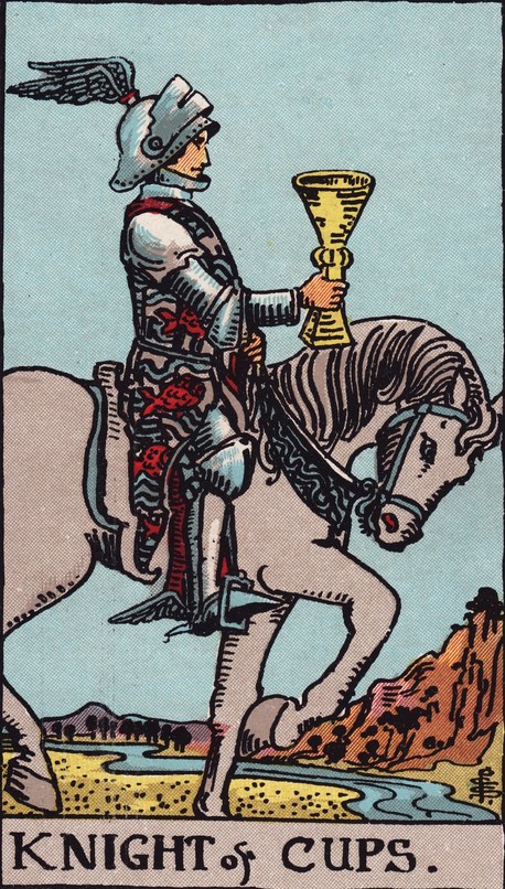 Lá Knight of Cups (Kỵ Sĩ Cốc) trong bộ Rider–Waite–Smith 1909