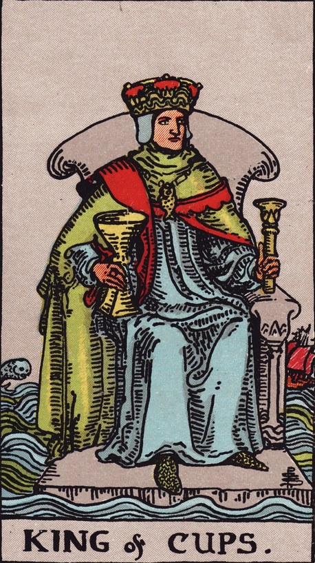 Lá King of Cups (Quân Vương Cốc) trong bộ Rider–Waite–Smith 1909