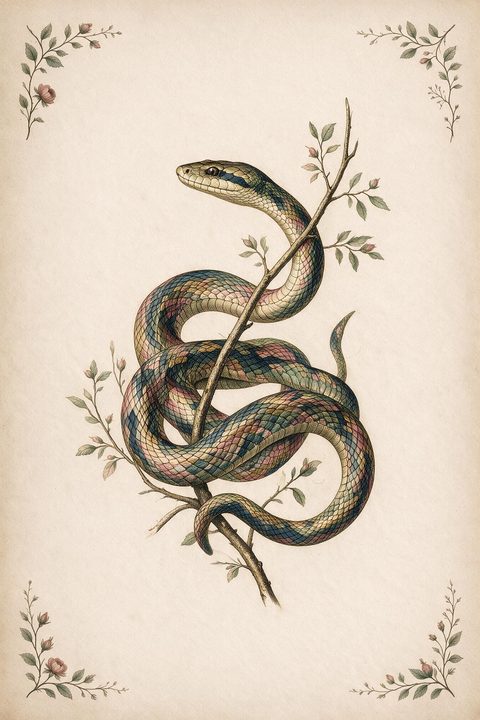 Lá Con Rắn (Snake) trong bộ Lenormand
