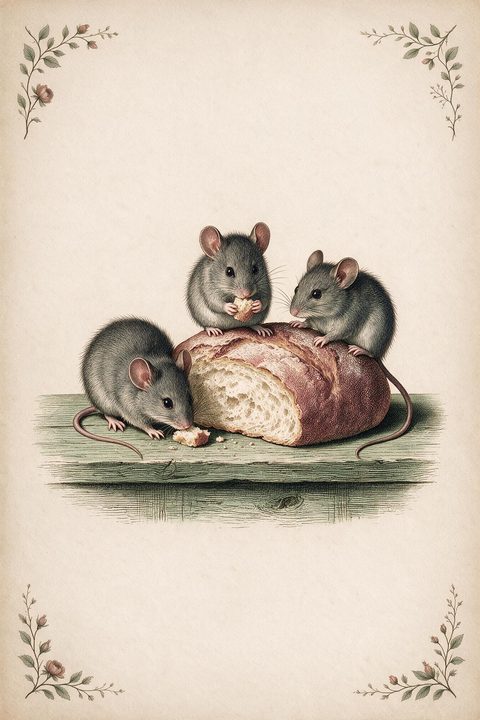 Lá Lũ Chuột (Mice) trong bộ Lenormand
